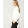 INSPIRE CHIC Women's Elegant V Neck Long Sleeve Office Work Satin Shirt - 4 of 4