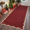 Washable Rug Modern Scalloped Rug Non Slip, Neutral Indoor Carpet - 2 of 4