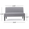 GDFStudio Gravina Contemporary Armless Upholstered Loveseat with Birch Wood Legs - 3 of 4