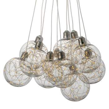 14.5"x41" Drop Globes Chandelier Ceiling Light Clear - A&B Home
