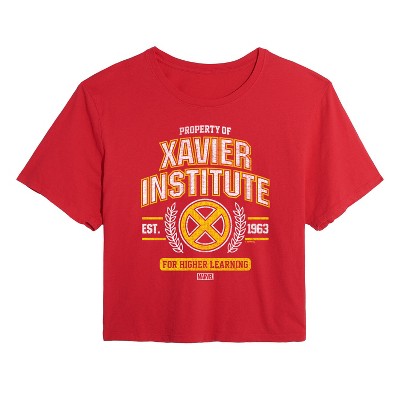 Women's - Marvel - X-Men Property Of Xavier Institute Cropped Graphic T-Shirt