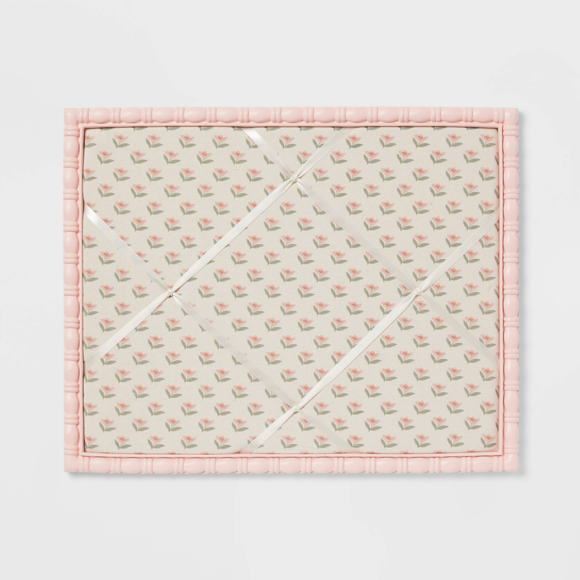 Pink Framed Fabric Kids' Photo Memo Board - Pillowfort™