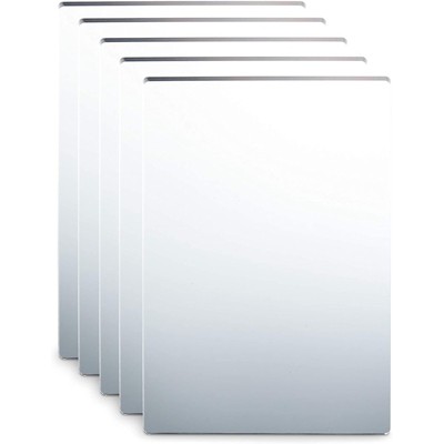 Bright Creations 5 Pack Acrylic Mirror Sheets, Shatter Resistant (3mm, 6 x 9 in)