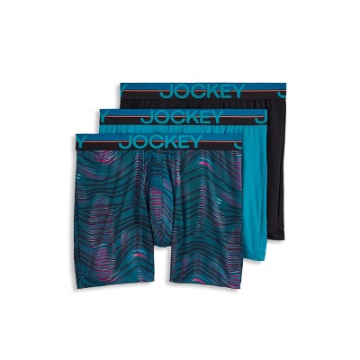 Jockey Men's Infinite Cool Microfiber Stretch 6" Boxer Brief - 3 Pack