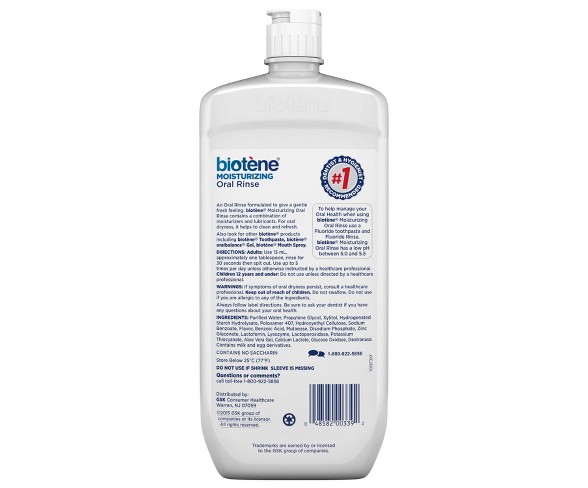Biotene Fresh Mint Dry Mouth Oral Rinse - 33.8 fl oz