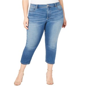 I.N.C International Concepts Womens Incfinity Cropped Jeans, Blue, 24W - 1 of 1