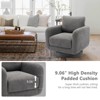 Lirago Gray Swivel Accent Chair for Living Room 32 Inches Wide with Plush Back Pillow Modern Sofa Corner Barrel Chair - 3 of 4
