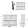 Kids Toy Bookshelf, Bookcase with Multi Shelf, Cubby Organizer Cabinet for Storage Books and Toys, for Bedroom, Playroom, Classroom, Nursery, Daycare - 3 of 4