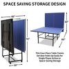 YONWAY Mid-Size Table Tennis Table Foldable Ping Pong Table Set for Games with Net,2 Table Tennis Paddles and Balls - 4 of 4