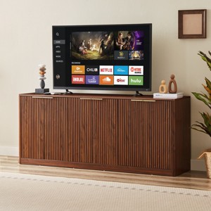 67" Modern Curved Wave Sideboard TV Stand,6-Door Storage Buffet Cabinet for Living Room Bedroom Kitchen,Large Capacity-Baofuwish - 1 of 4
