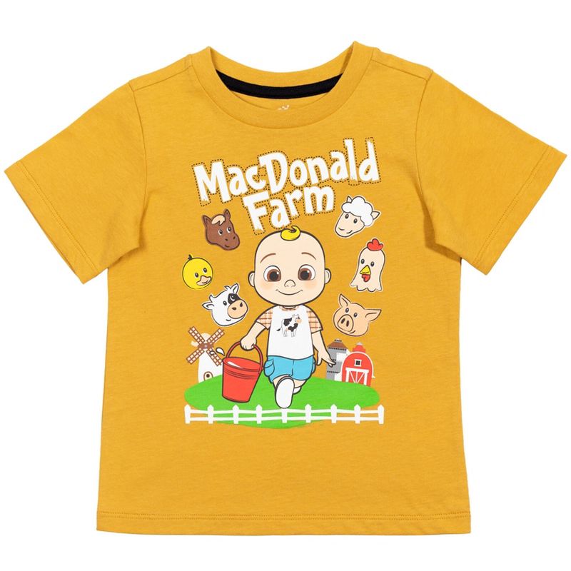 CoComelon JJ MacDonald Farm Short Sleeve Graphic T-Shirt Yellow , 1 of 8