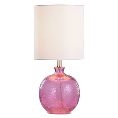 Glass Table Lamp Bright Purple Finish - StyleCraft: Antique-Inspired, White Linen Shade, UL Listed, No Assembly Required, 3 of 8