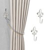 Unique Bargains Curtain Holdbacks Flower Hooks Bronze 4.13"x2.36" 1Pair - 2 of 4