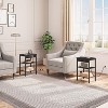 End Table with Charging Station and USB Ports, 3-Tier Nightstand with Adjustable Shelf - 2 of 4