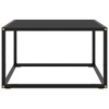 vidaXL Coffee Table Black Tempered Glass 23.6 x 23.6 x 13.8 in Durable - 2 of 4