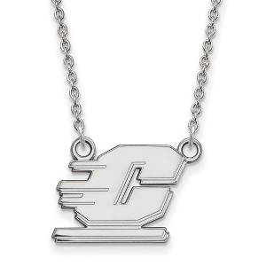 Black Bow Jewelry 14k White Gold Central Michigan Chippewas NCAA Necklace 18 Inch - 1 of 4