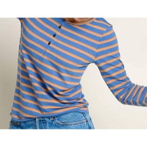 売れ筋商品|||ドード アンドコー カットソー トップス レディース Piru Long-Sleeve Henley Shirt - Women's Pike Trio Stripe Women's Piru Long Sleeve Henley - TOAD&CO XL : Target