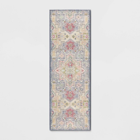 2'x7' Washable Runner Kensington Persian Style Cream Rug Cream - Threshold™  : Target