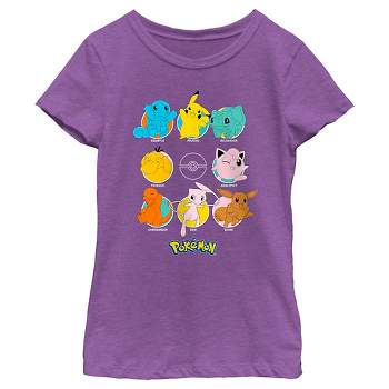 Girl's Pokemon Character Circles T-Shirt