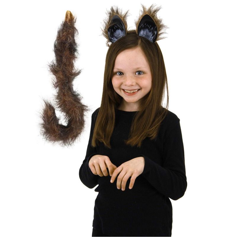 HalloweenCostumes.com    Cat Tail and Ears, Brown, 2 of 4