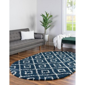 Unique Loom Trellis Shag Ruth Trellis Indoor Woven Area Rug - 1 of 4