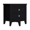 Gulches 24"H Two-Drawer Nightstand with Superior Top, Four Legs, High-Quality Multifunctional Bedroom Furniture - 4 of 4