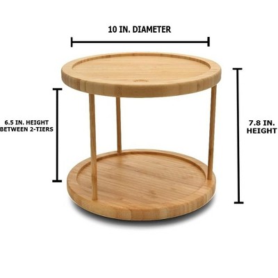 YBM Home Bamboo Wooden Non-Skid Spinner for Kitchen, Pantry, Fridge, Cupboards, or Counter Organizing, Fully Rotating Organizer — фото 2