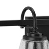 Progress Lighting Martenne 4-Light Vanity Light, Matte Black, Seeded Glass - Elegant, versatile fixture for modern farmhouse and urban industrial - 3 of 4