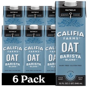 Califia Farms, Oat Barista Blend Oat Milk - 32 Oz (Pack of 6) - 1 of 4