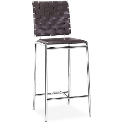 Zuo Criss Cross Counter Stool (Set of 2) Black