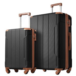 Hardside Luggage Sets 2 Piece Suitcase Set Expandable with TSA Lock Spinner Wheels for Men Women - 1 of 4