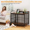 Whizmax Dog Crate Furniture, Dog Crate Indoor with Adjustable Height Bowls, Wooden Heavy Duty, 48 Inch Dog Kennel Furniture for Medium Dogs - 3 of 4