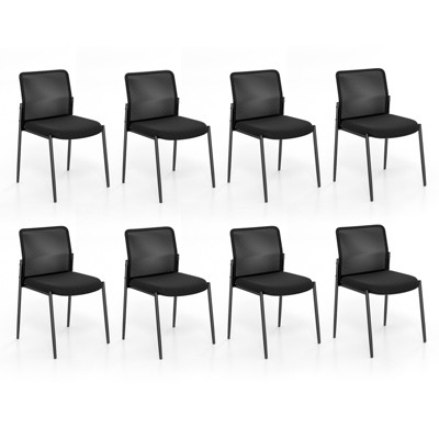 Costway Office Guest Chair Set of 2/4/6/8/10/12 with Breathable Mesh Back Padded Seat for Waiting Room