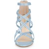 Allegra K Women's Open Toe Back Zip Strappy Stiletto Heel Lace-Up Sandals - 2 of 4