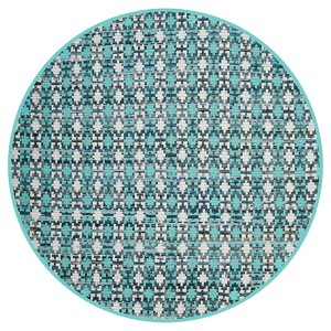 Shapes Flatweave Woven Round Area Rug 6