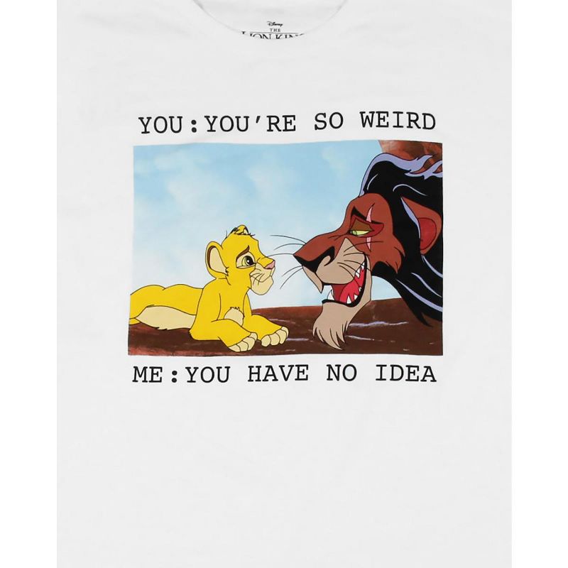 Disney The Lion King Junior's You're So Weird Crop Top T-Shirt, 2 of 4