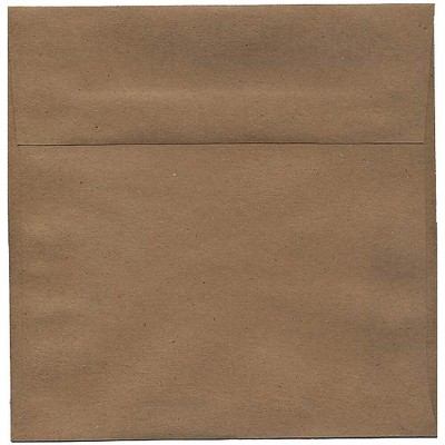 JAM Paper 8.5 x 8.5 Square Invitation Envelopes Brown Kraft Paper Bag LEKR505I