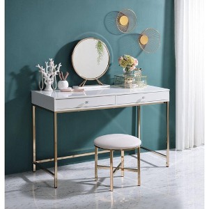 PAGED Modern Office Desk,Writing Desk with 2 Storage Drawers,Computer Desk for Home,Office,Workshop - 1 of 4