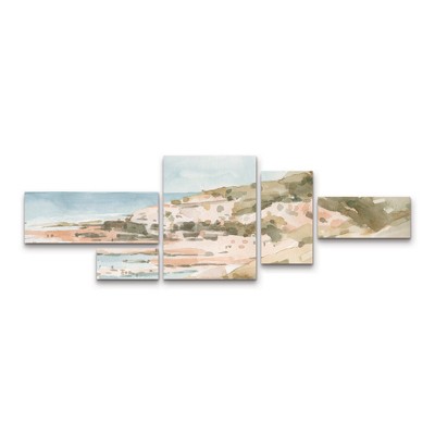 Trademark Fine Art Emma Caroline  Neutral Seaside II 3 Piece Panel Set Art