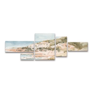 Trademark Fine Art Emma Caroline  Neutral Seaside II 3 Piece Panel Set Art - 1 of 3