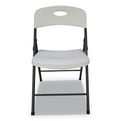 White Metal Frame Armless Folding Reception Chair Set
