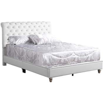 Passion Furniture Maxx Tufted Upholstered Full Panel Bed