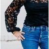 Women's Blouson Sleeve Lace Top - Karen Kane - 2 of 3