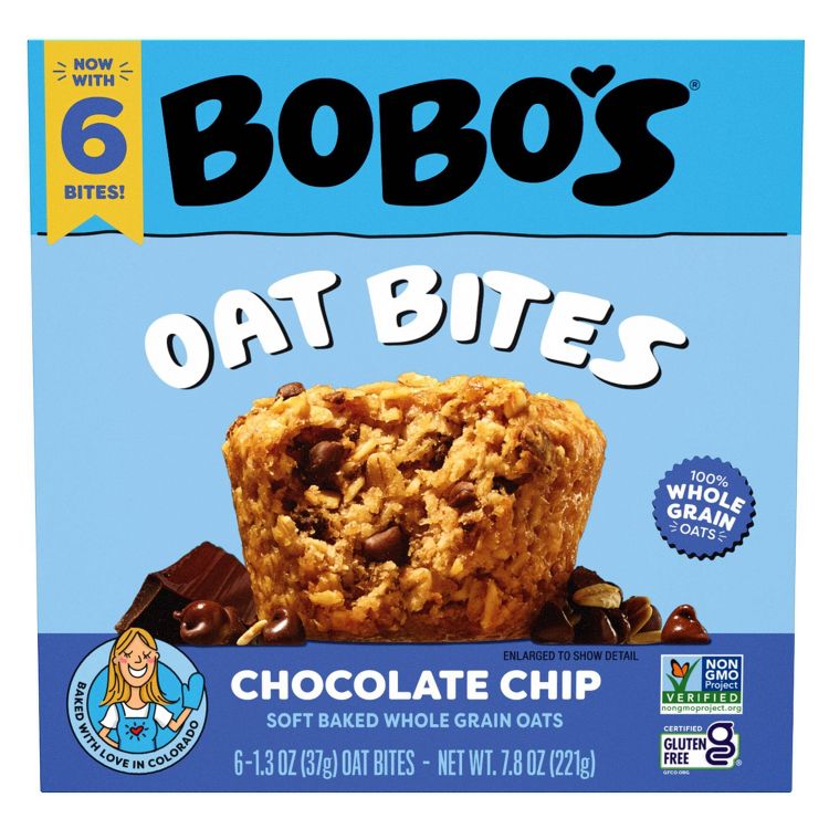 Bobo's Oat Bars Bites Chocolate Chip - 7.8oz/6ct, 1 of 9