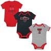 NCAA Texas Tech Red Raiders Infant Boys' 3pk Bodysuit - 4 of 4
