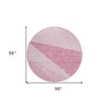 Pink Mauve And Blush Geometric Washable Indoor Outdoor Area Rug - 3 of 4