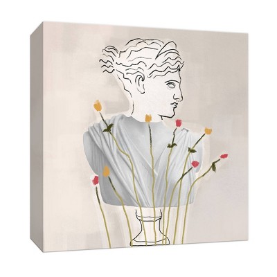 12" x 12" Bust Of Flowers Decorative Wall Art - PTM Images