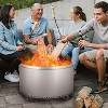 32 Inch Smokeless Fire Pit, Outdoor Stainless Steel Portable Firepit with Poker, Stand, Removable Ash Pan, Bonfire Pit for Outside, Backyard, Patio, - 2 of 4