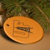 University of Findlay Primary Logo Porcelain Holiday Christmas Tree Ornament  2.8" (7.1 cm) - 4 of 4