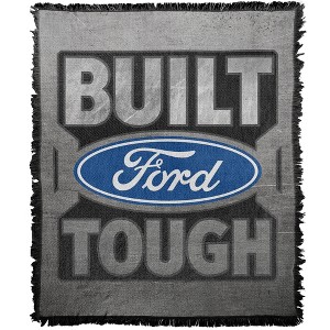 Ford Trucks Built Ford Tough Metal Blanket 50"x60" Woven Tapestry - 1 of 4